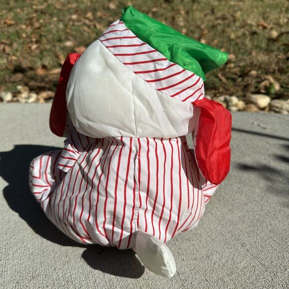 Fisher Price Puffalump Christmas Puppy Dog Present Stuffed Animal Nylon Vtg '91 - Picture 3 of 15